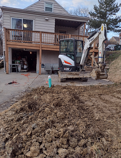 Residential excavation repair clean out added